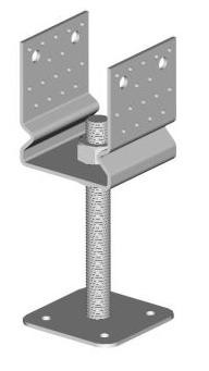 Kotevní patka BV/T 14-07 80x80 mm stavitelná